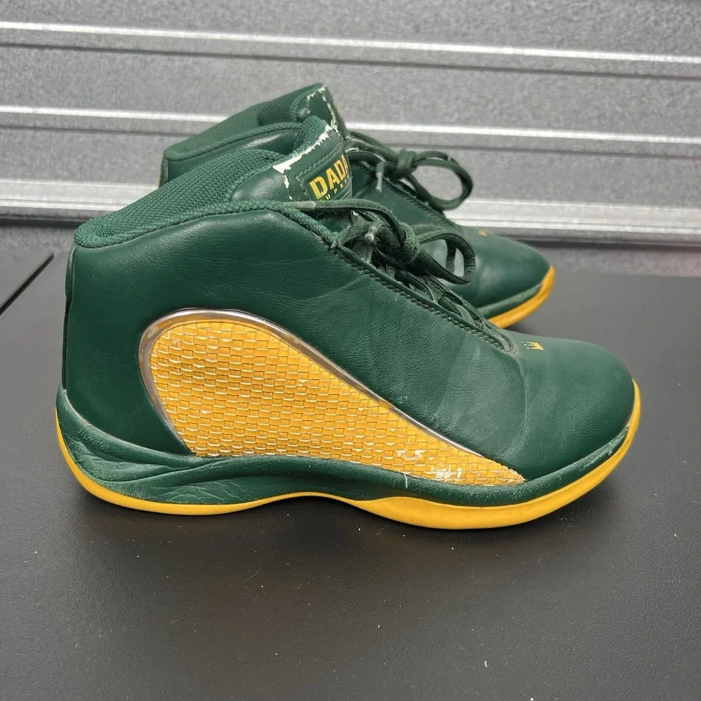 Vintage Y2K Dada Supreme Sneakers Green And Gold Size 7 Basketball Shoes